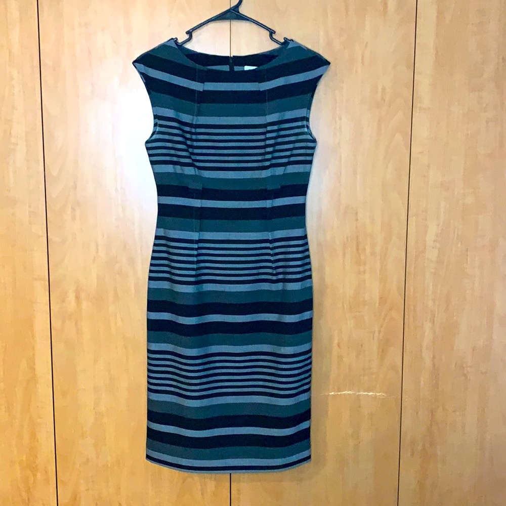 Calvin Klein Dress 2 black grey stripes